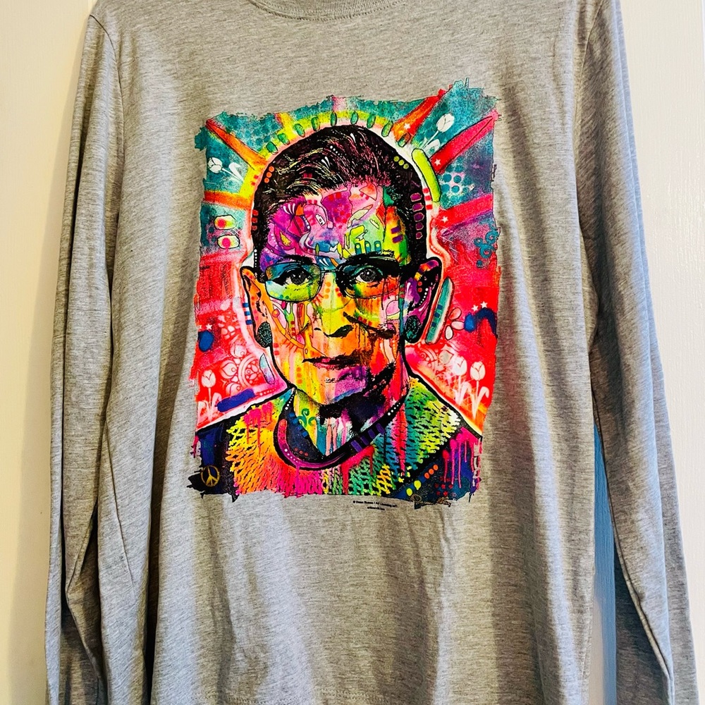 Ruth Bader Ginsburg Neon Notorious RBG Long-sleeved shirt